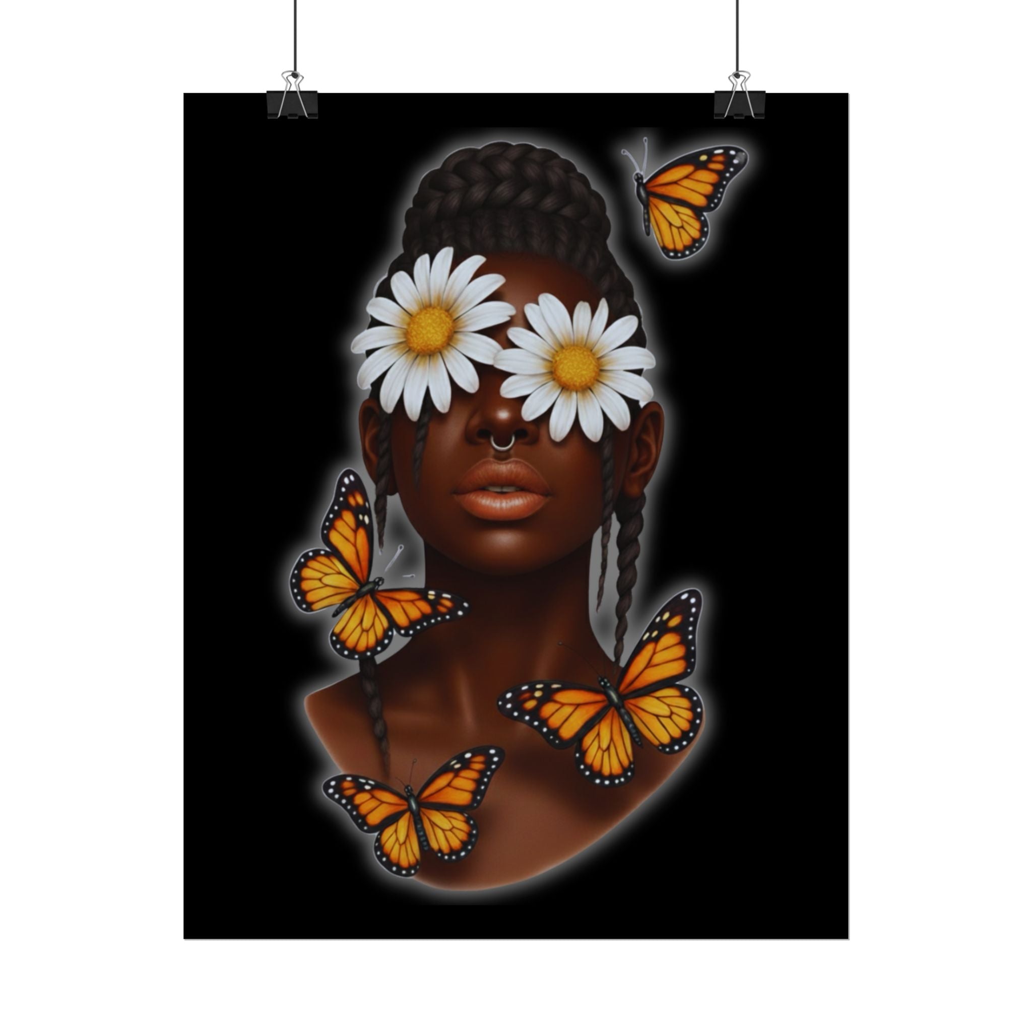 Daisy Butterfly Poster