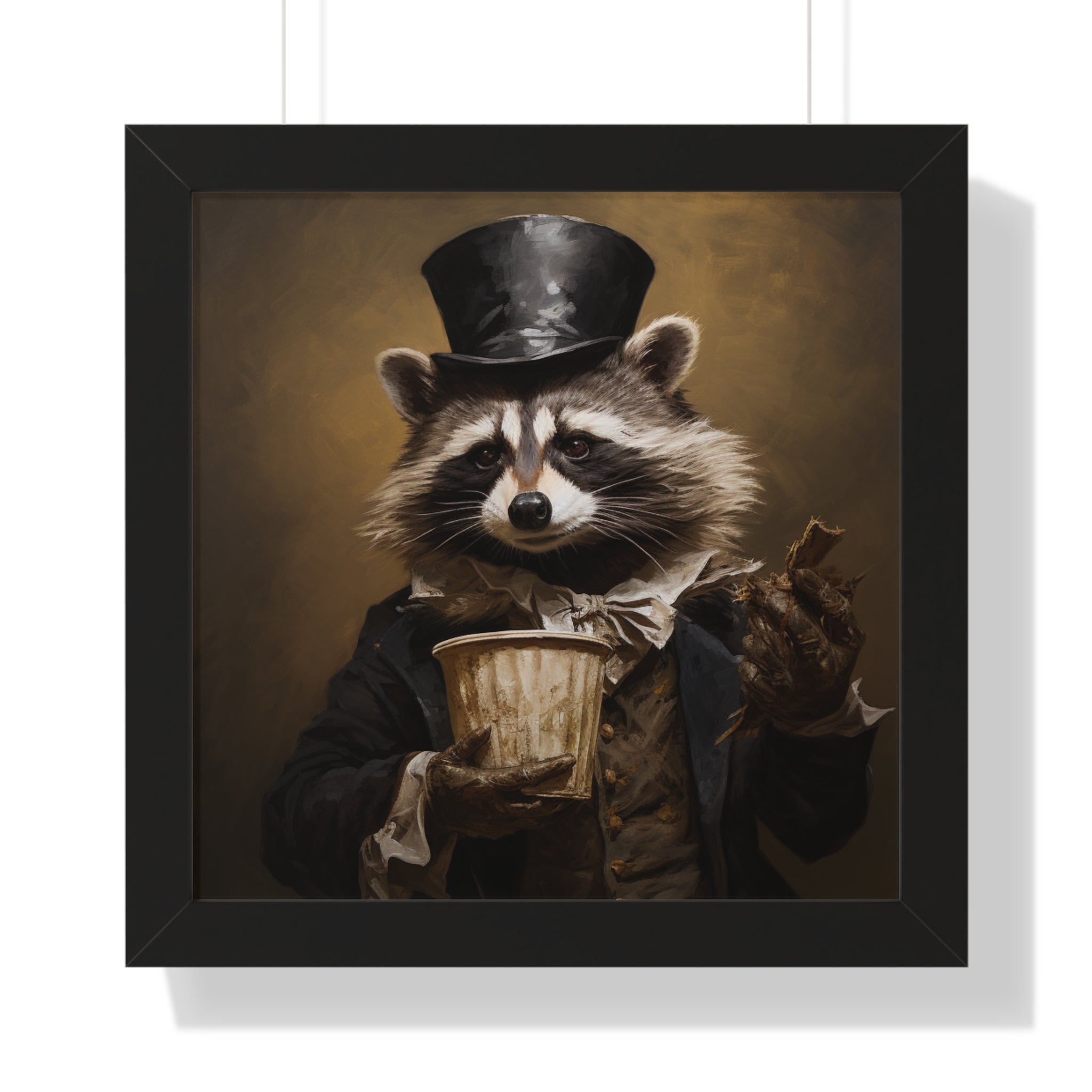 Raccoon trash panda Garbage Man Victorian Portrait - Vintage Style Animal Wall Art