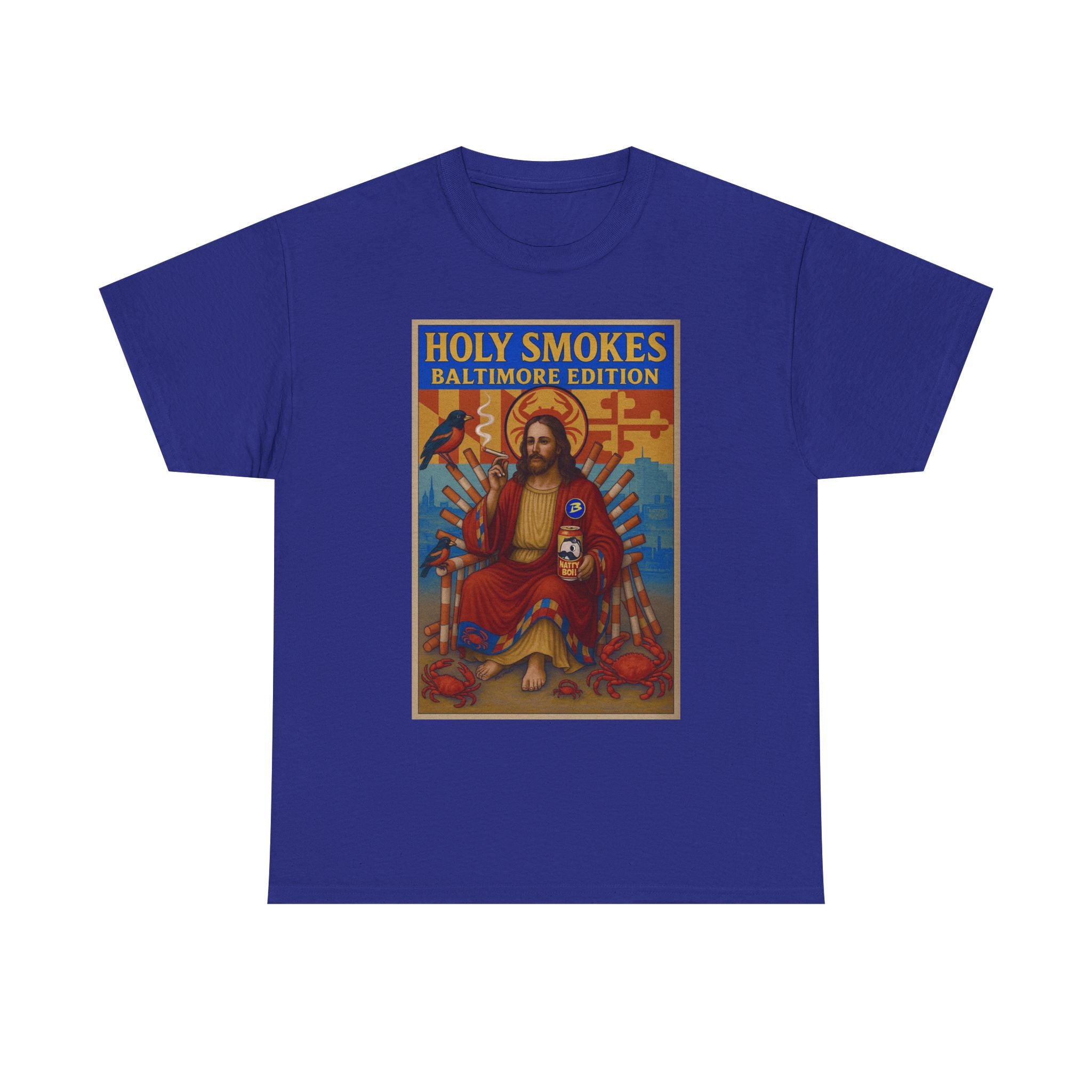 Holy Smokes Baltimore edition Unisex Heavy Cotton Tee - Unique Graphic T-Shirt for Casual Wear