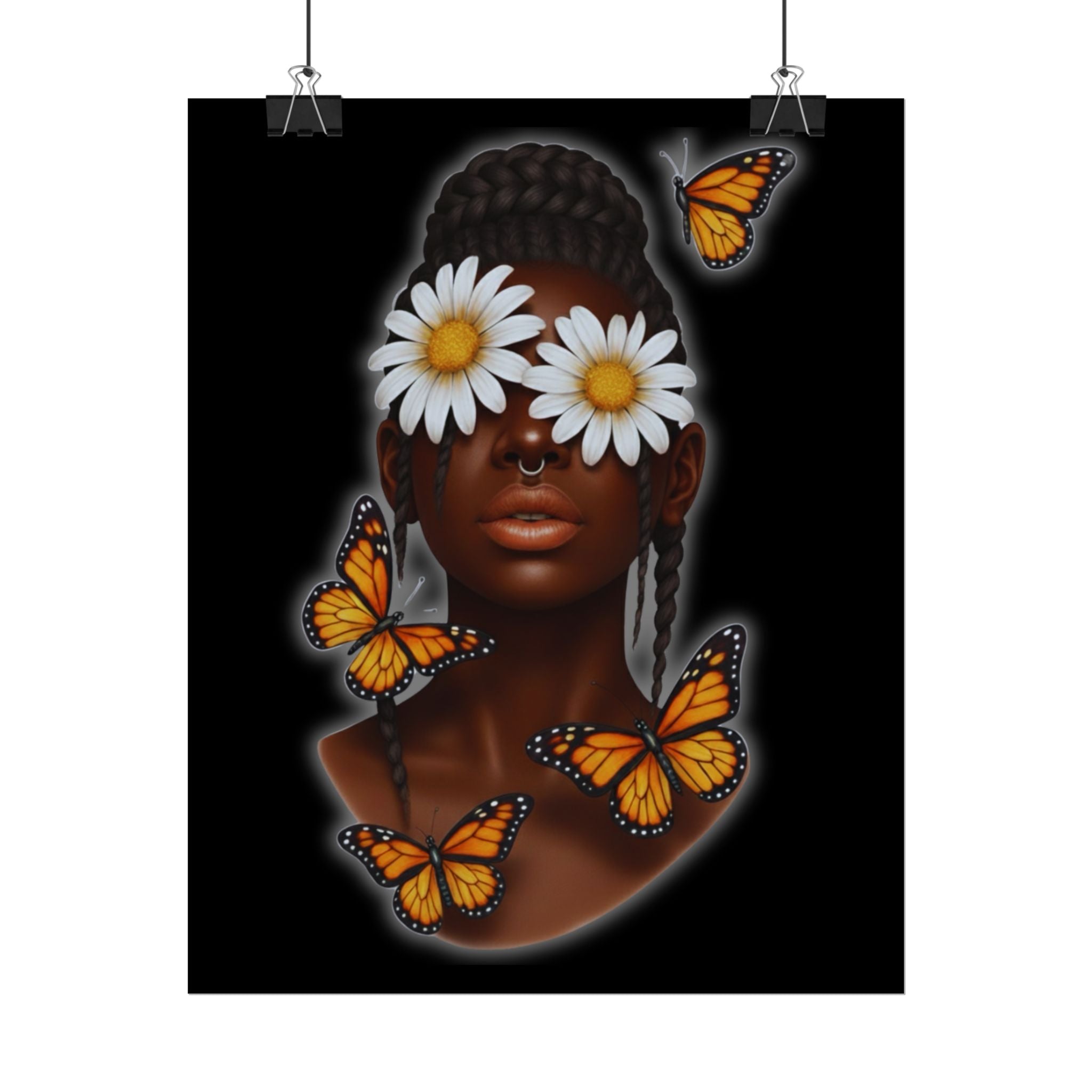 Daisy Butterfly Poster