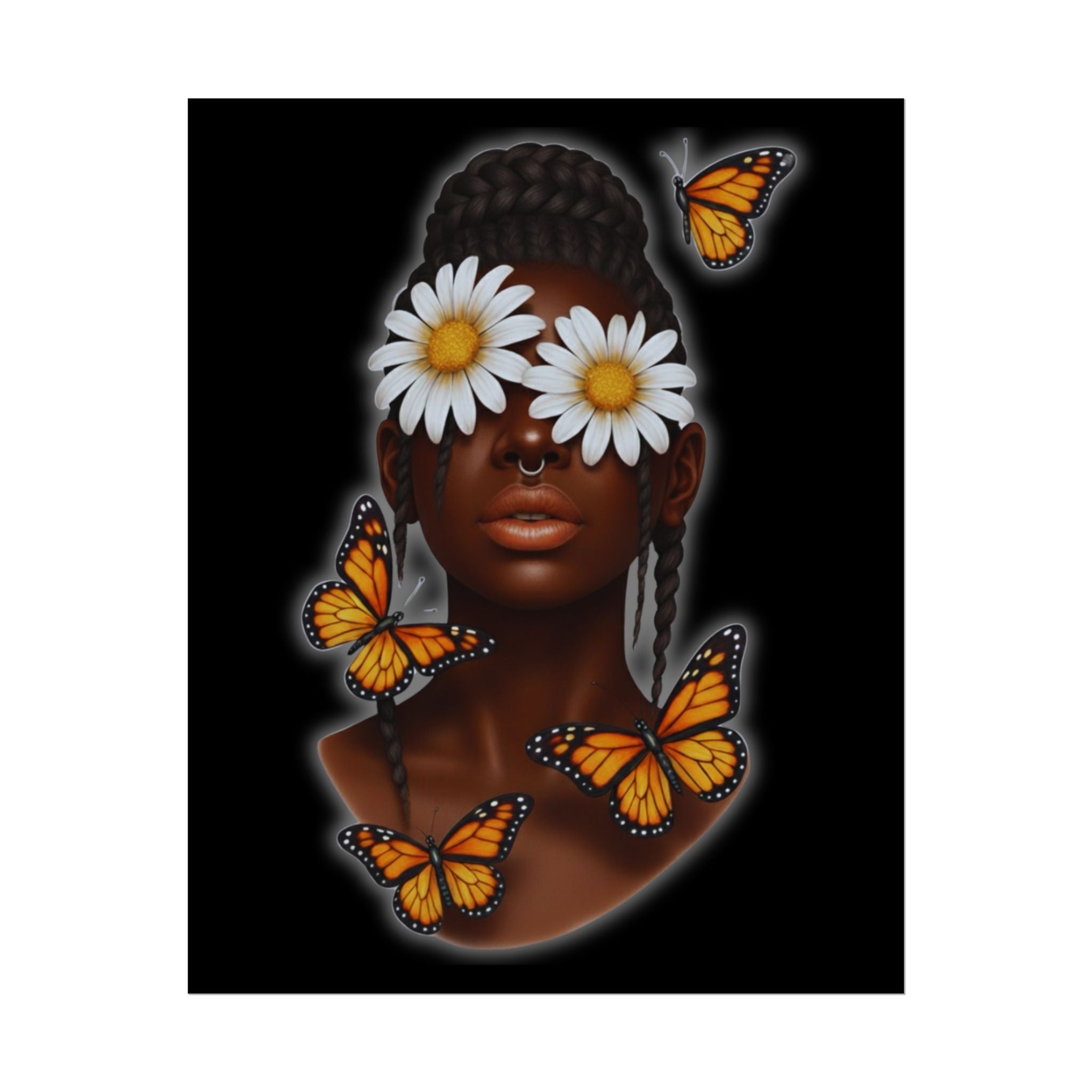 Daisy Butterfly Poster