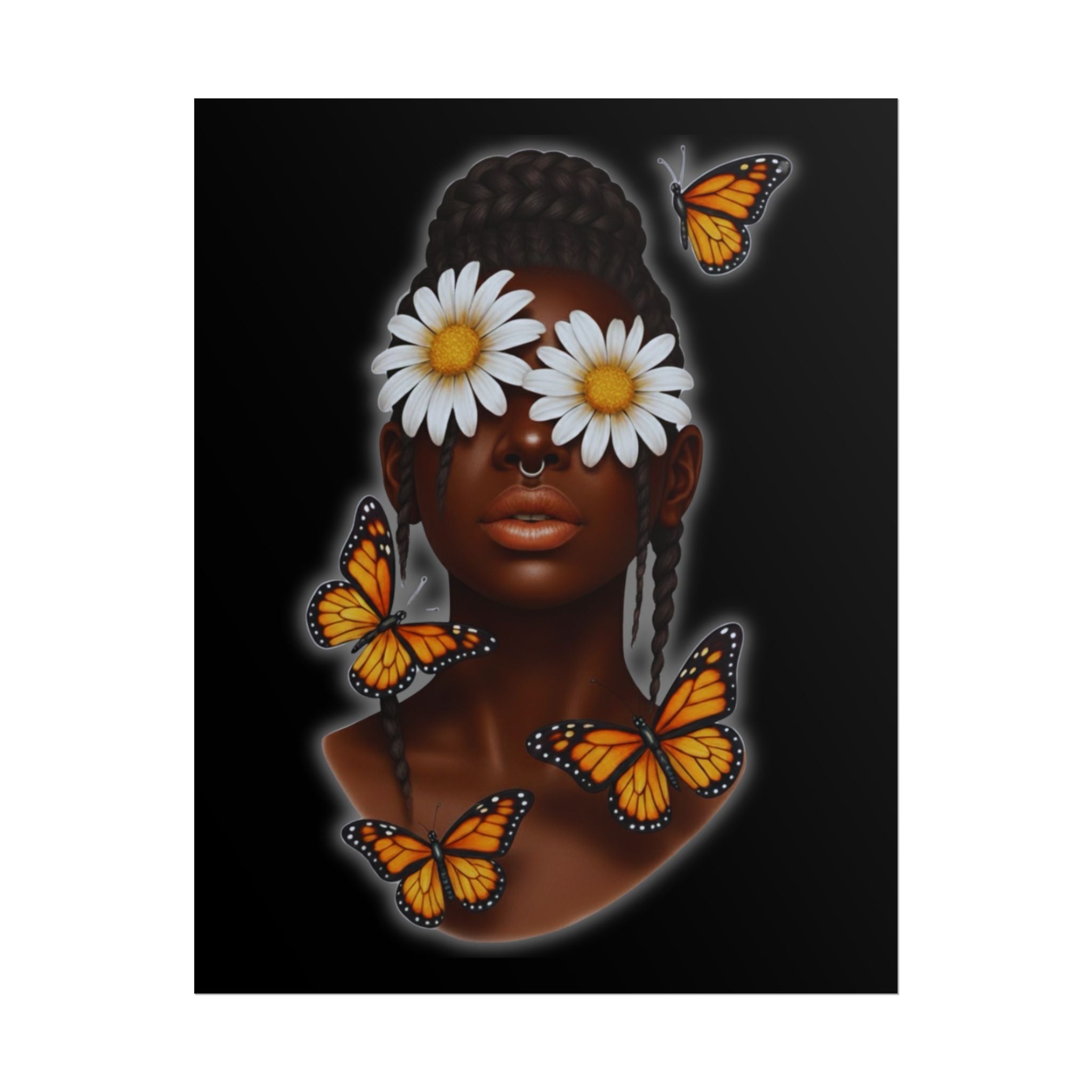 Daisy Butterfly Poster