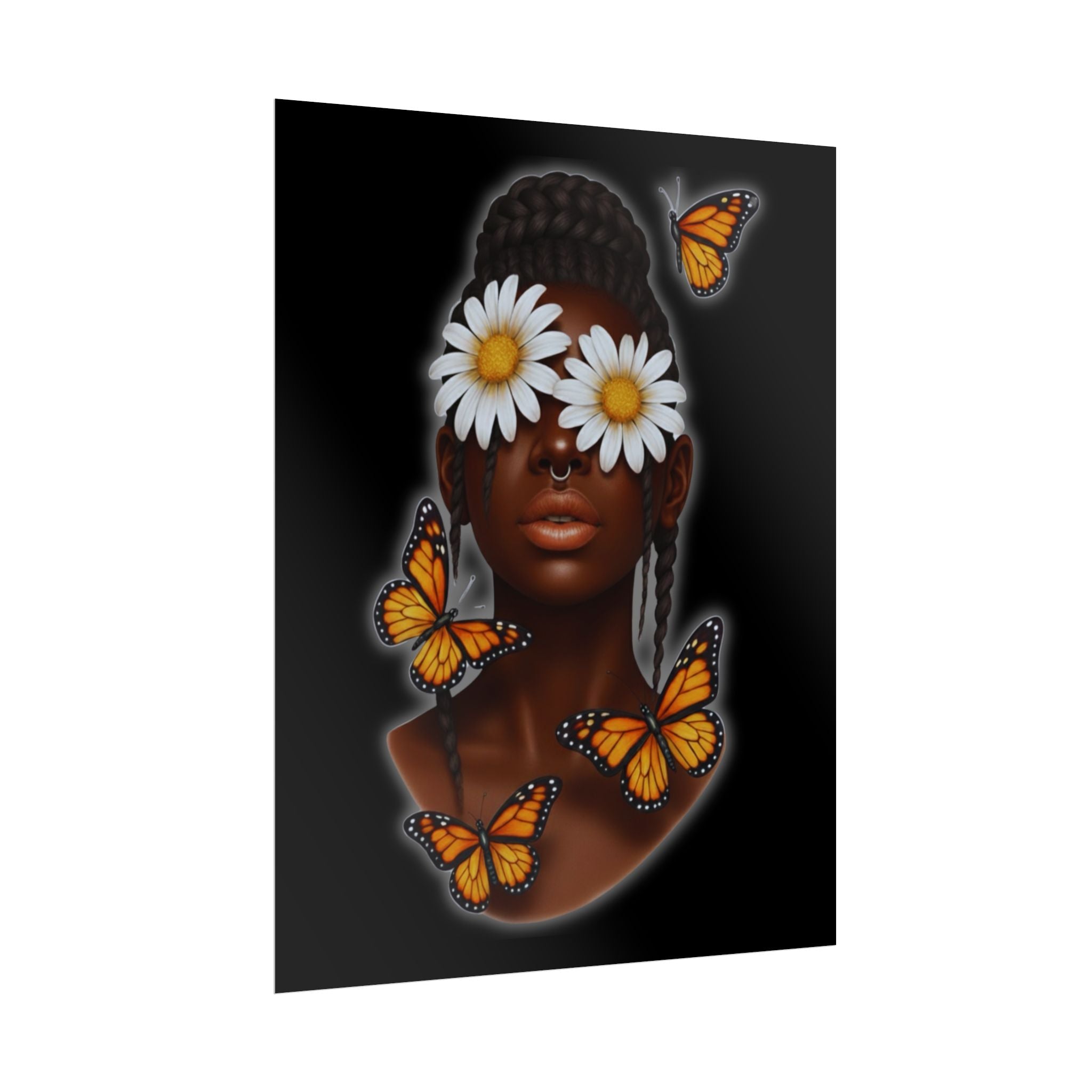 Daisy Butterfly Poster