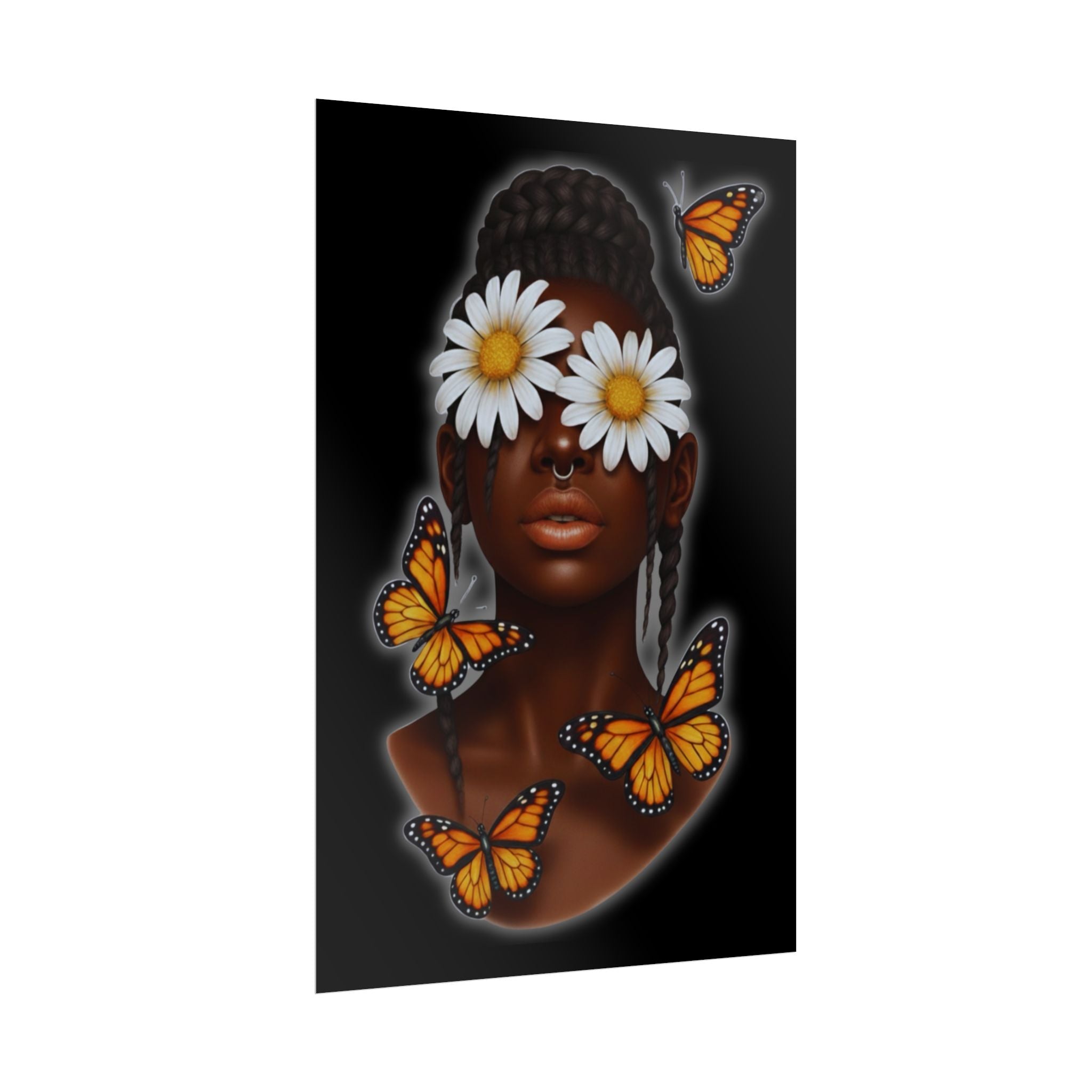 Daisy Butterfly Poster