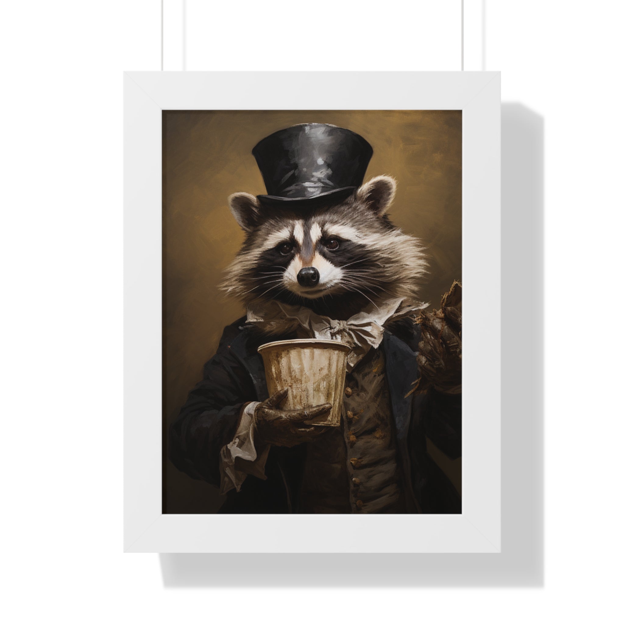 Raccoon trash panda Garbage Man Victorian Portrait - Vintage Style Animal Wall Art