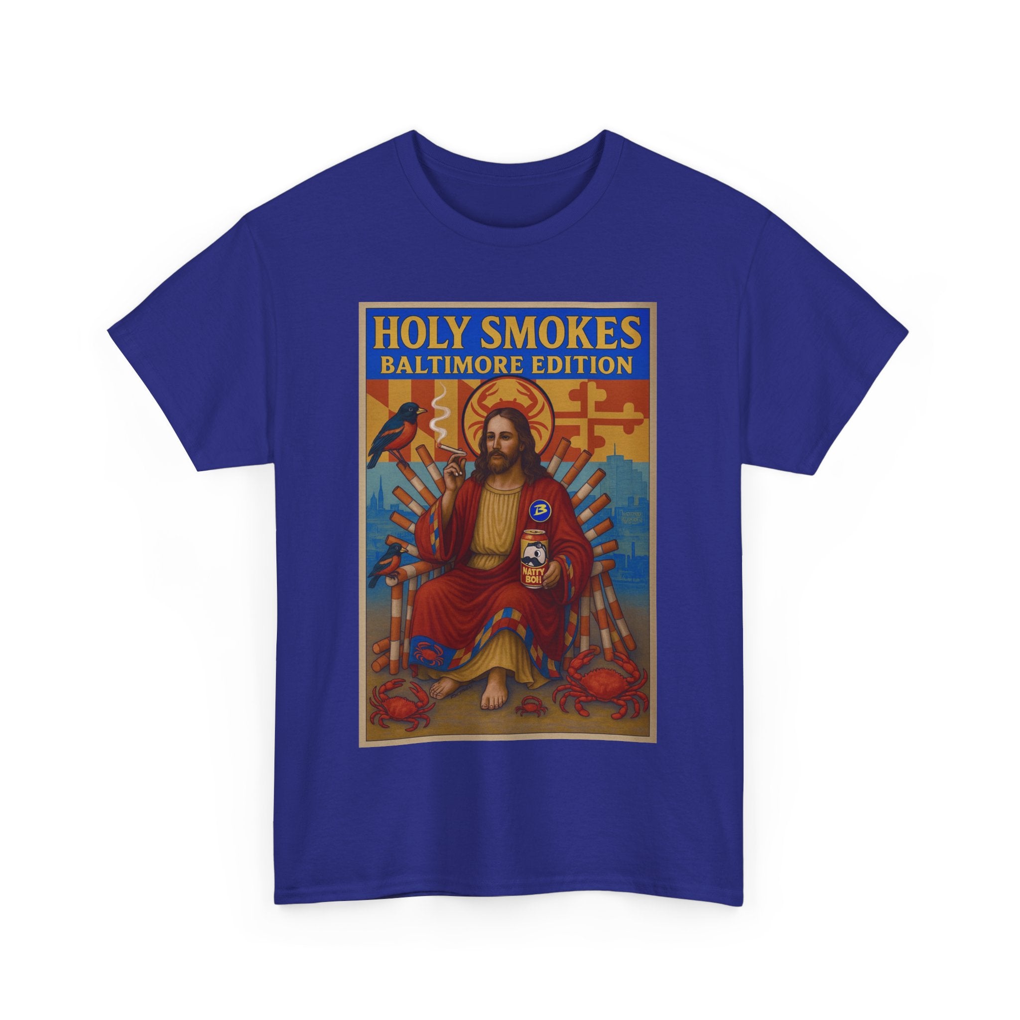 Holy Smokes Baltimore edition Unisex Heavy Cotton Tee - Unique Graphic T-Shirt for Casual Wear