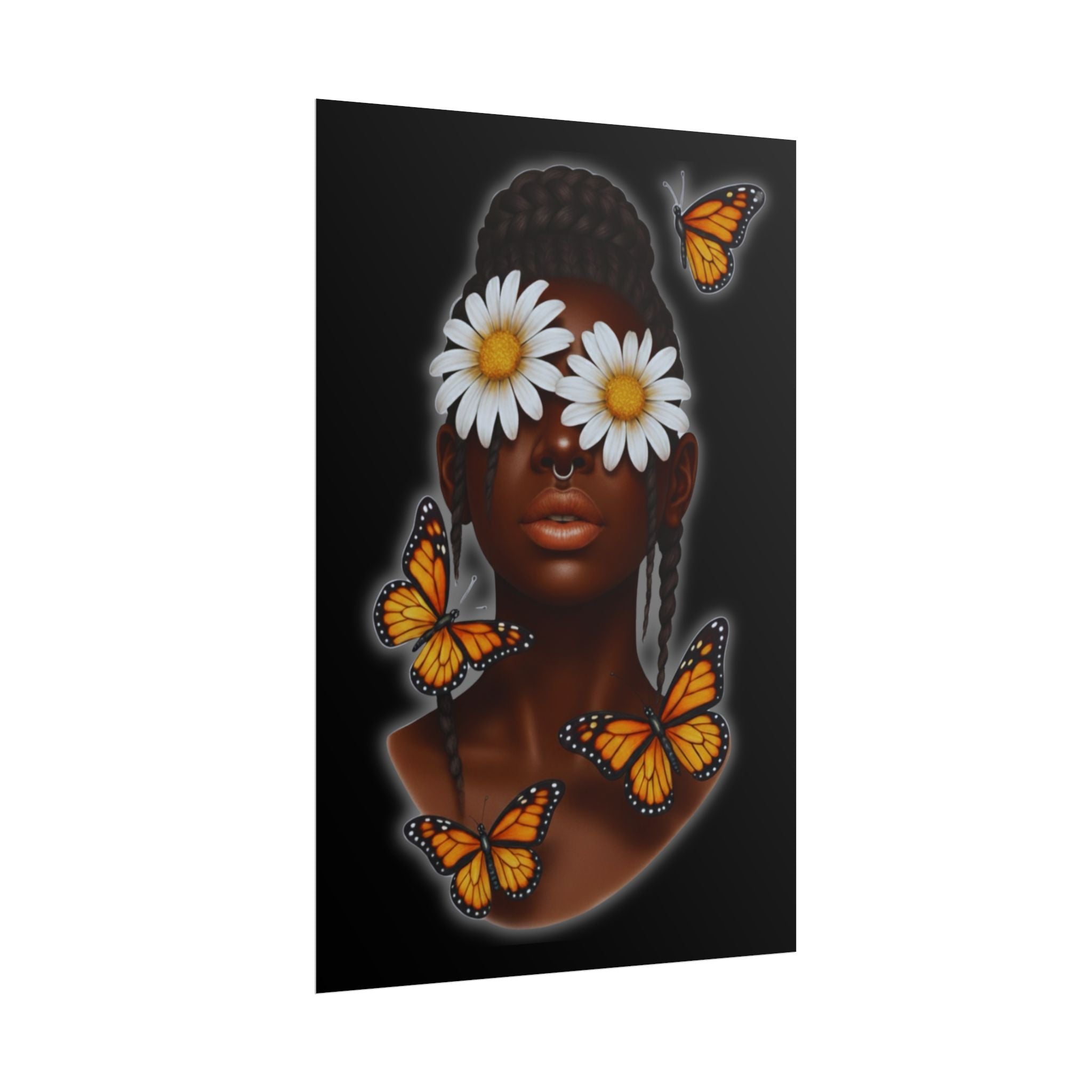 Daisy Butterfly Poster