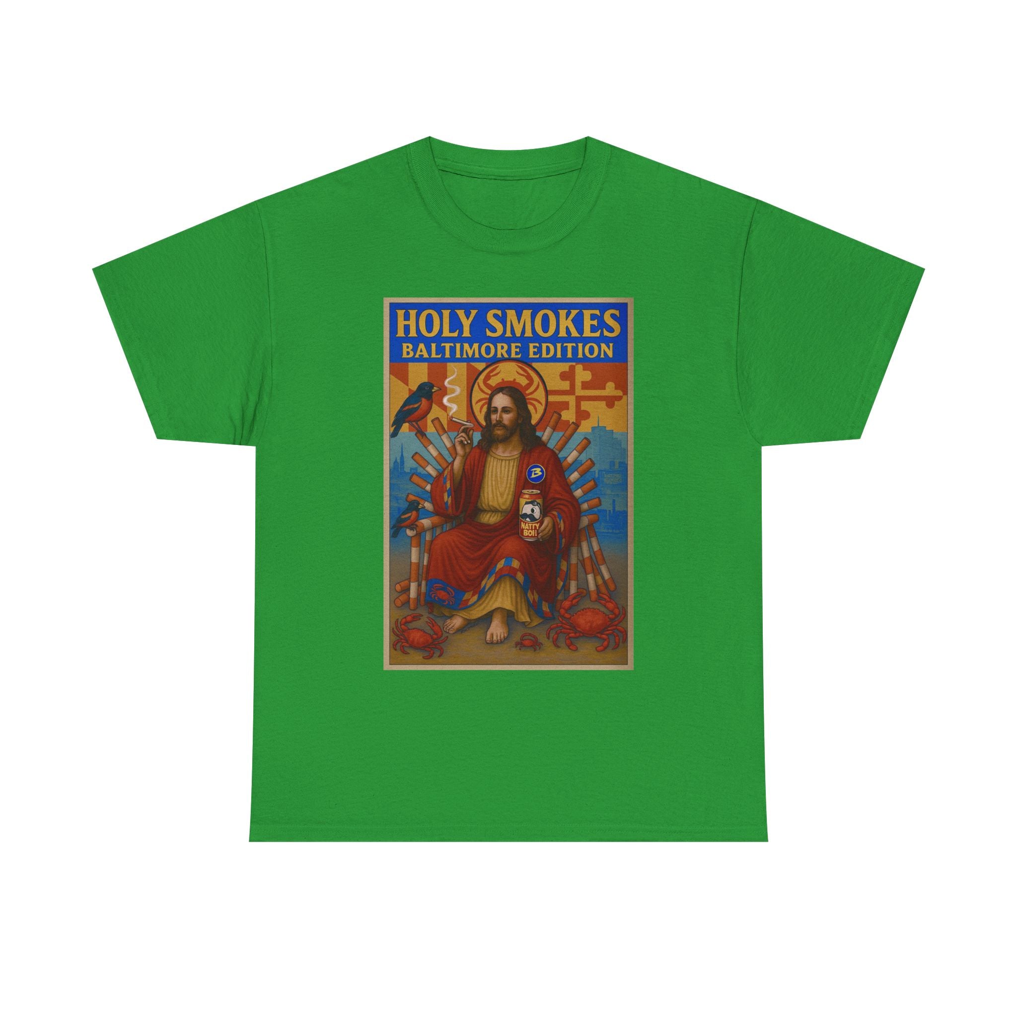 Holy Smokes Baltimore edition Unisex Heavy Cotton Tee - Unique Graphic T-Shirt for Casual Wear