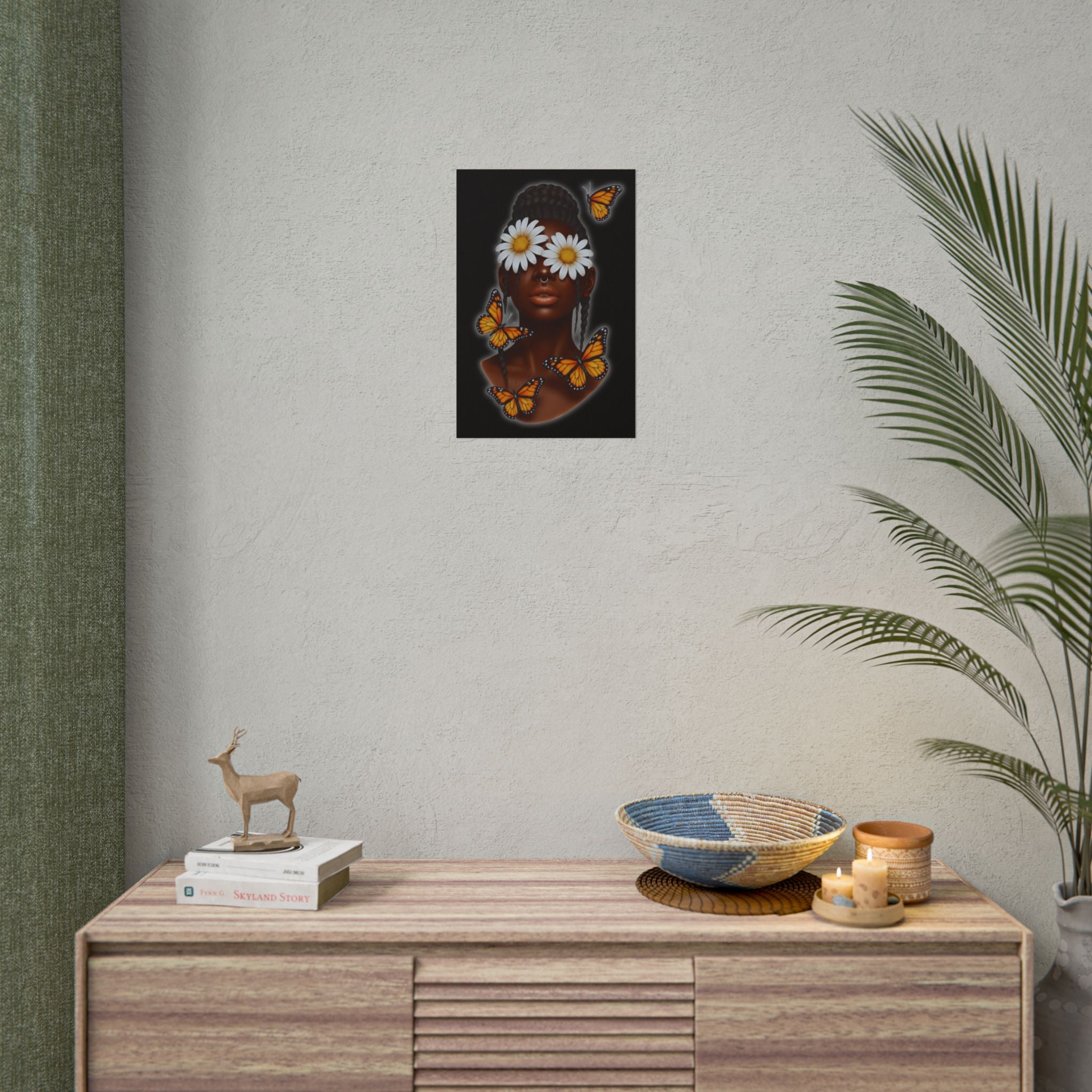 Daisy Butterfly Poster