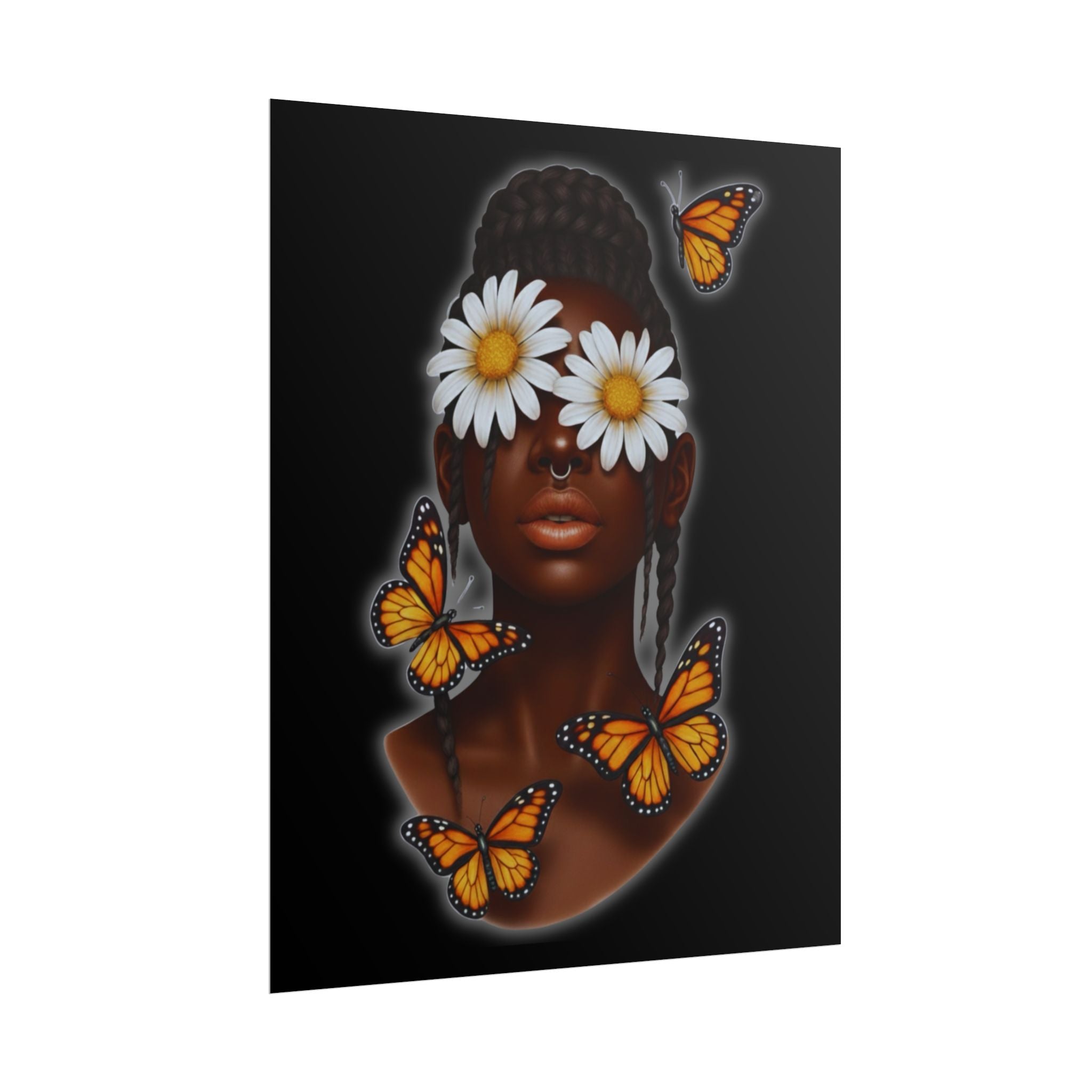 Daisy Butterfly Poster