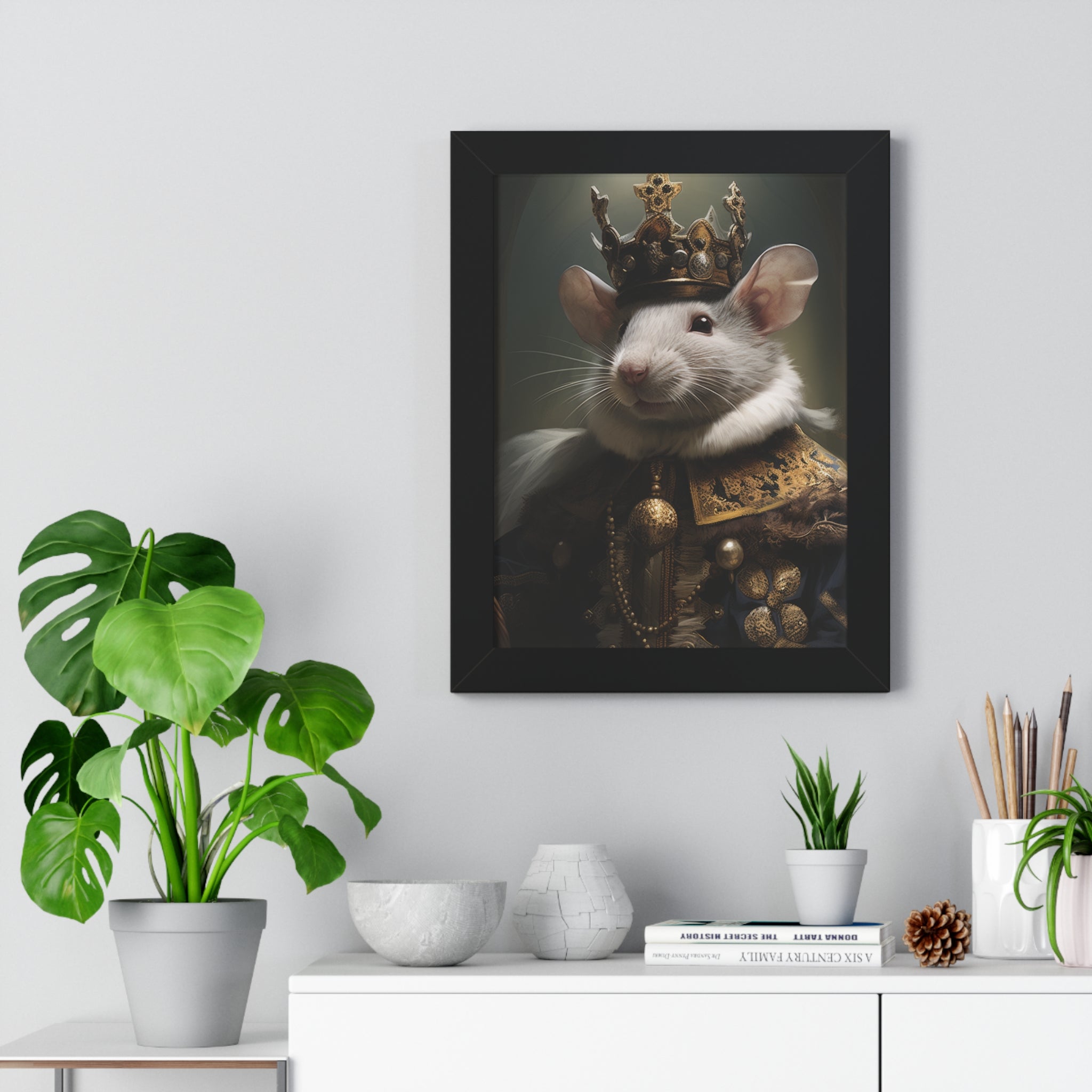rat king Victorian Portrait - Vintage Style Animal Wall Art