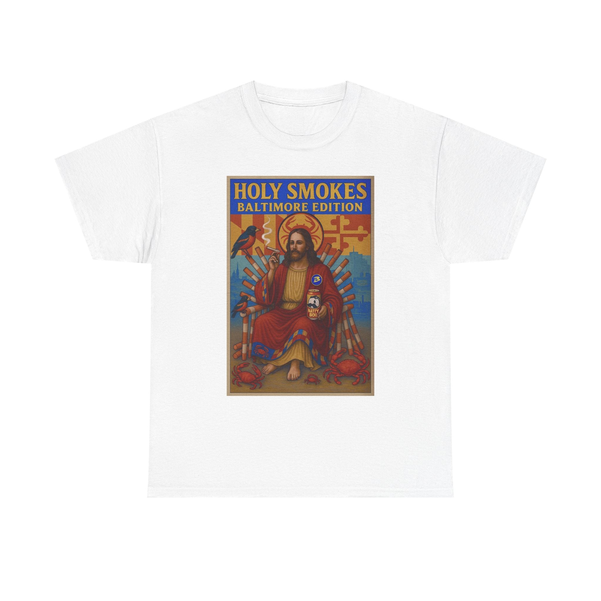 Holy Smokes Baltimore edition Unisex Heavy Cotton Tee - Unique Graphic T-Shirt for Casual Wear