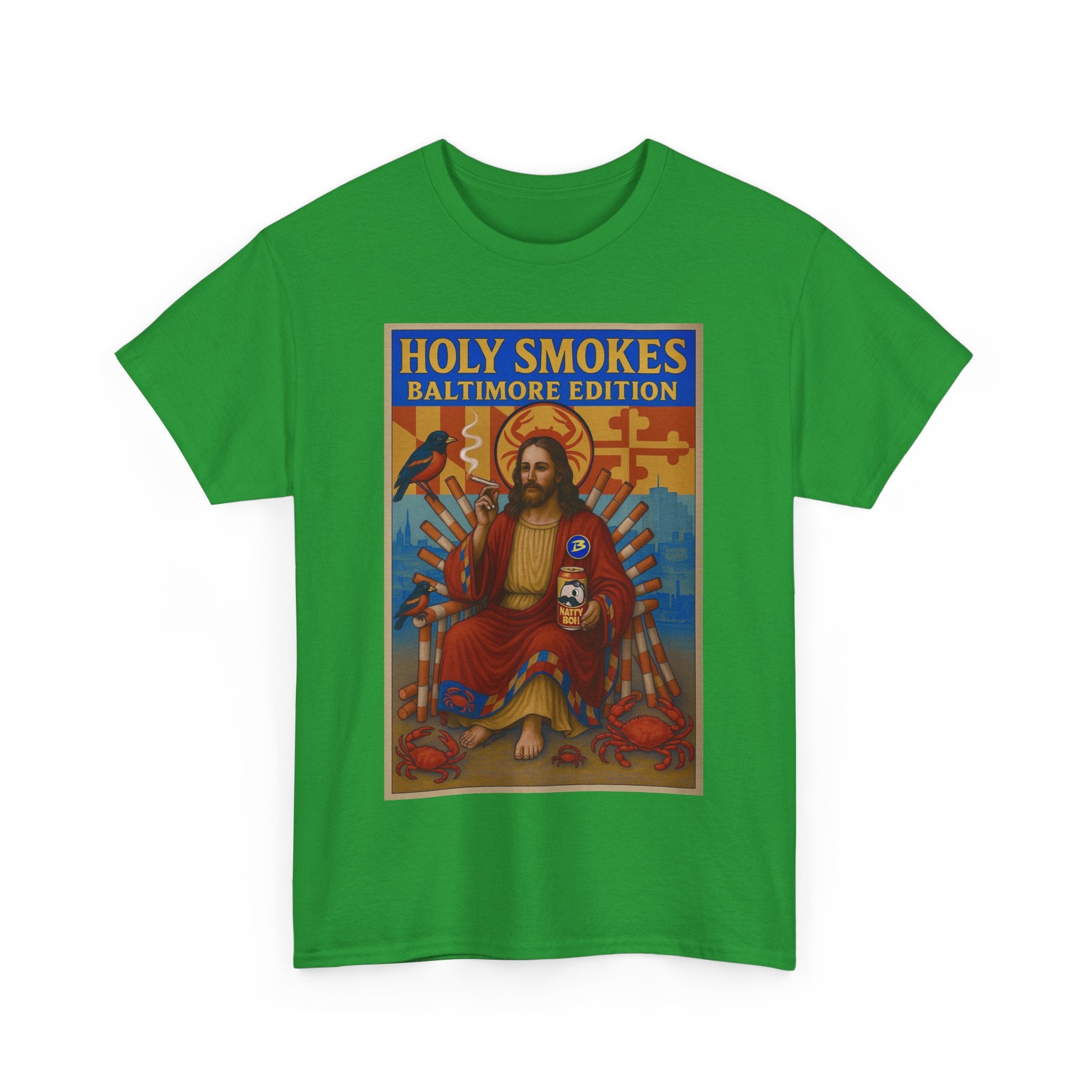Holy Smokes Baltimore edition Unisex Heavy Cotton Tee - Unique Graphic T-Shirt for Casual Wear