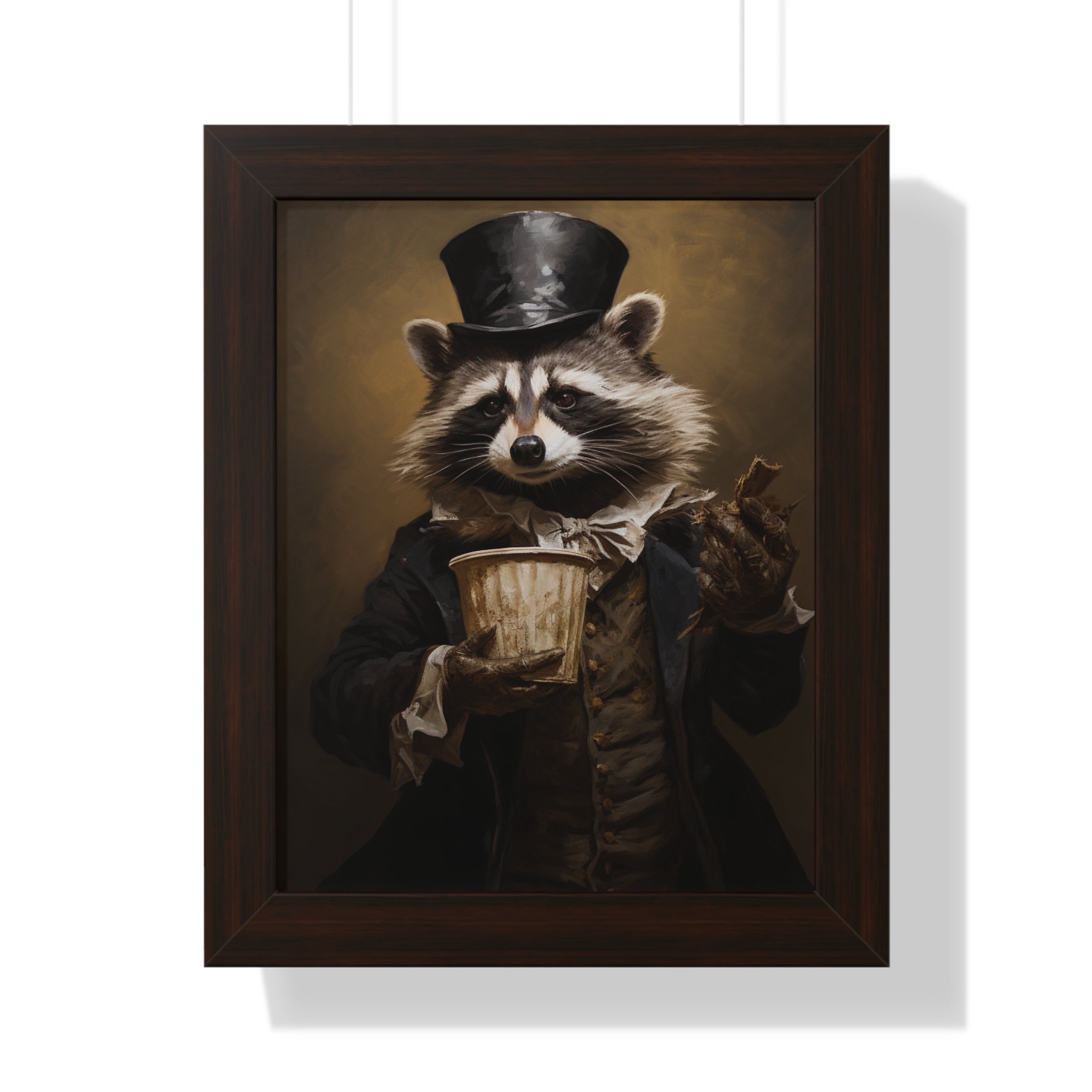 Raccoon trash panda Garbage Man Victorian Portrait - Vintage Style Animal Wall Art