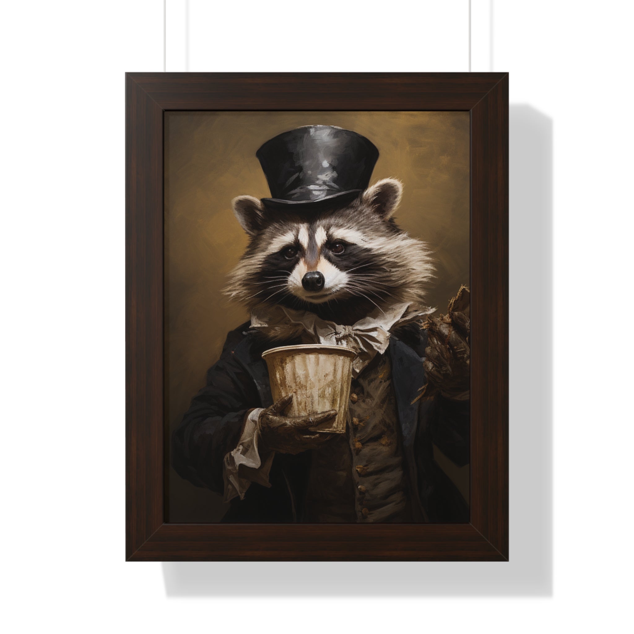 Raccoon trash panda Garbage Man Victorian Portrait - Vintage Style Animal Wall Art