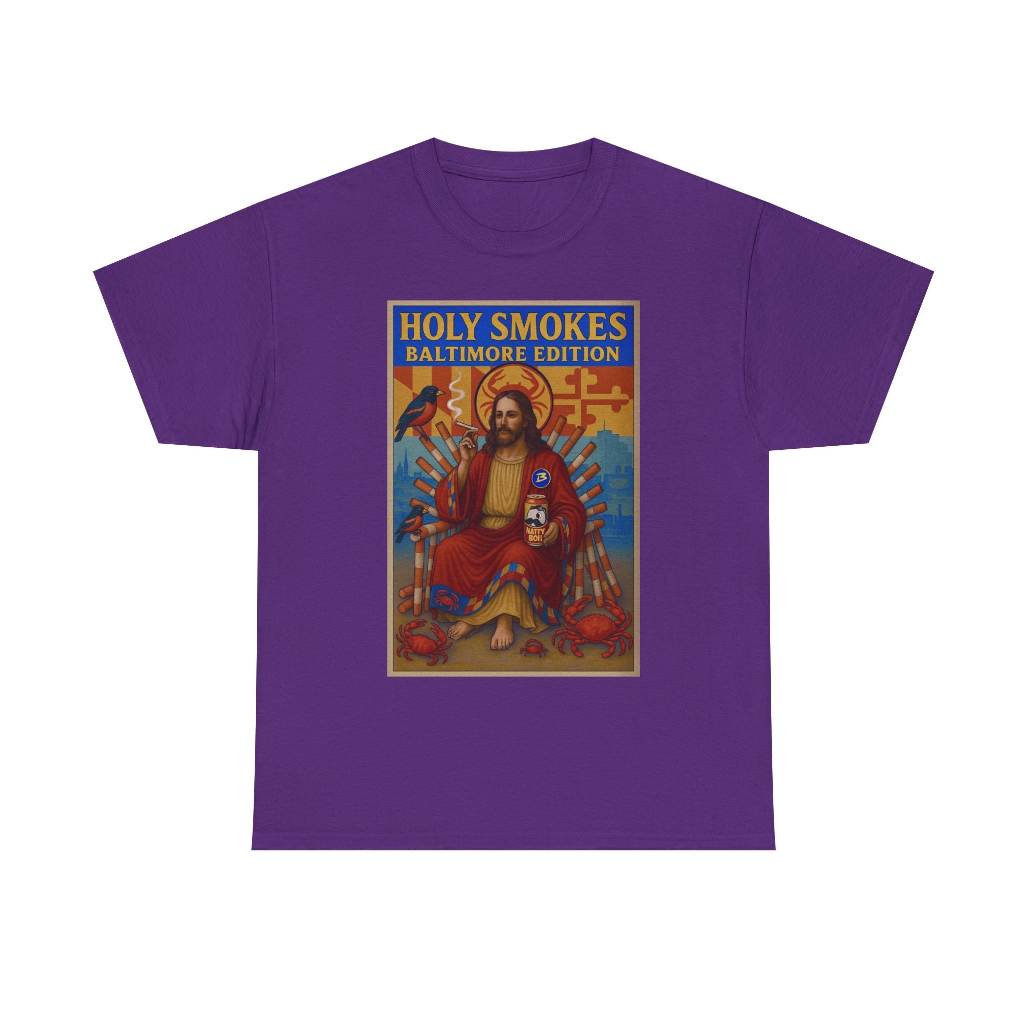 Holy Smokes Baltimore edition Unisex Heavy Cotton Tee - Unique Graphic T-Shirt for Casual Wear