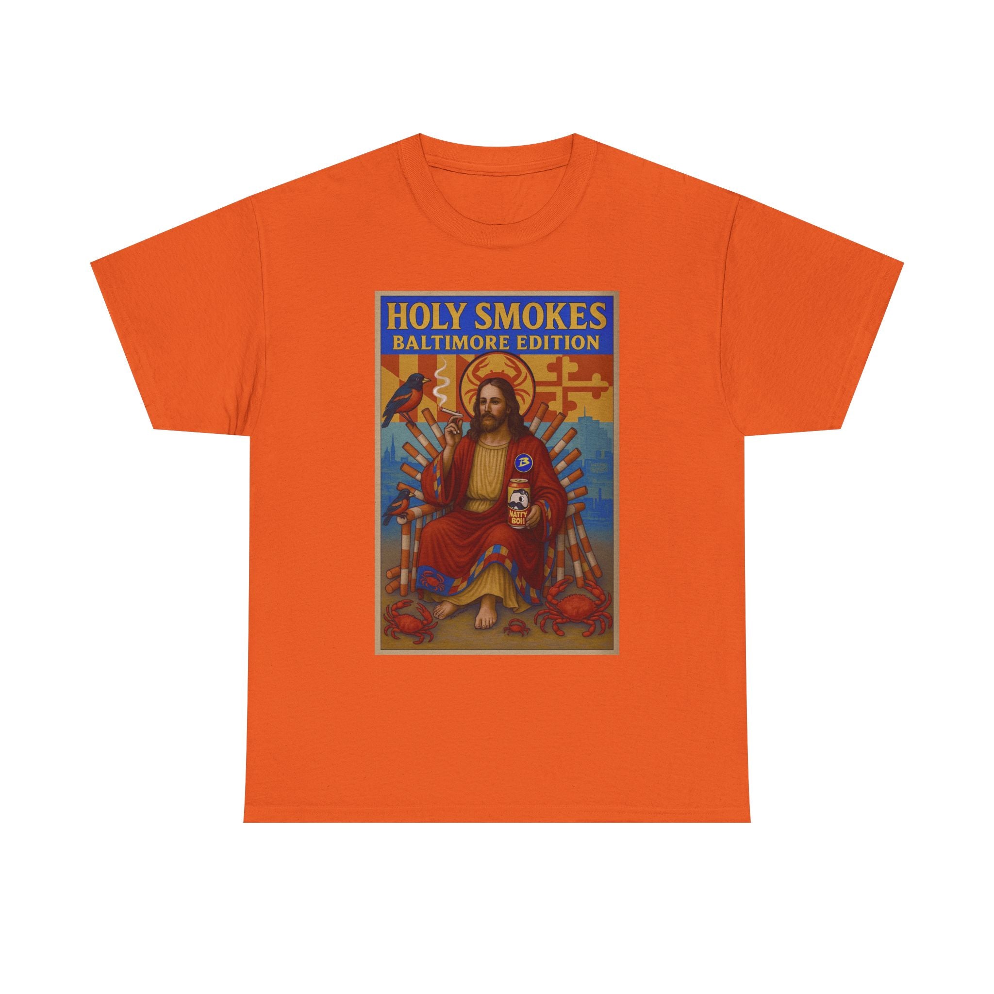 Holy Smokes Baltimore edition Unisex Heavy Cotton Tee - Unique Graphic T-Shirt for Casual Wear