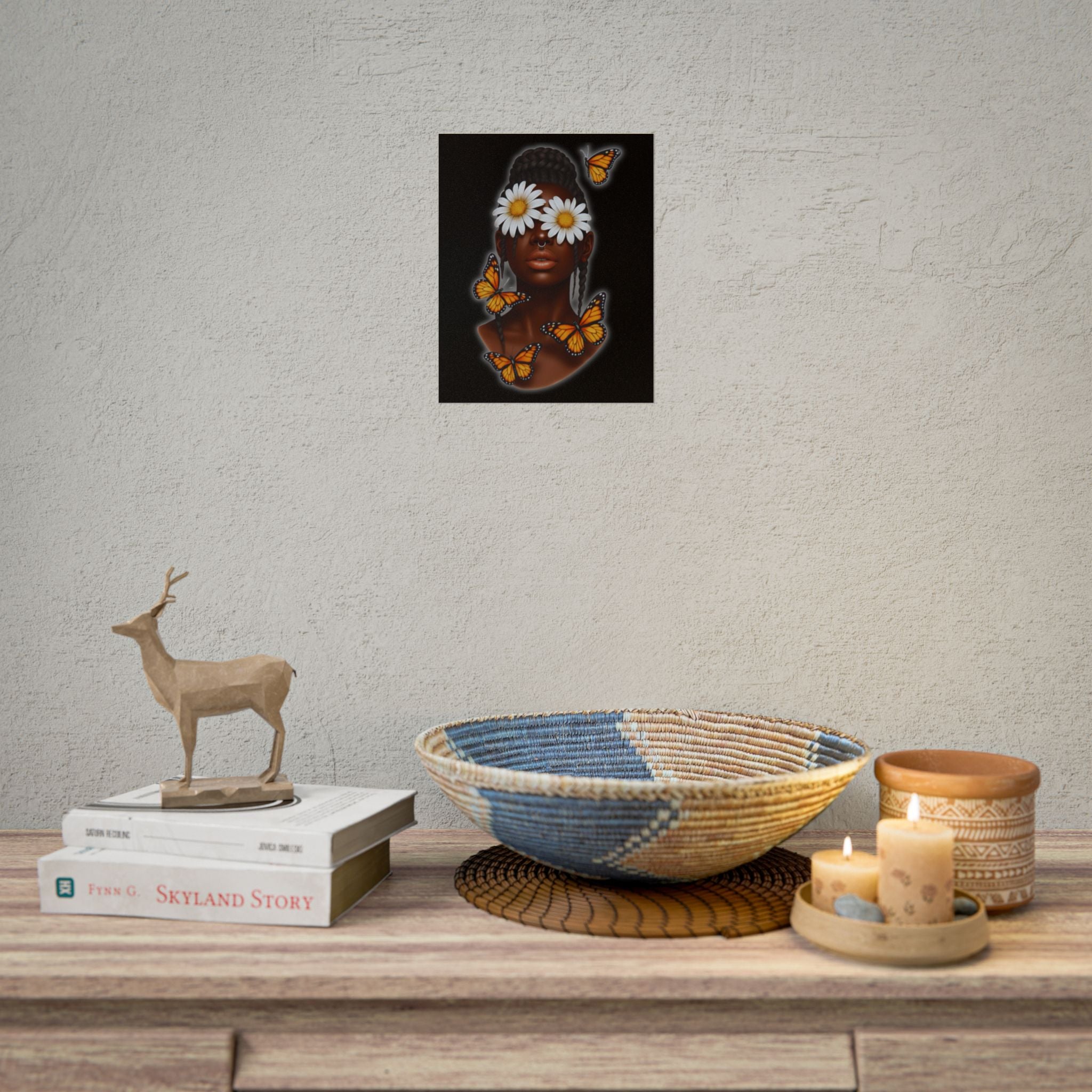 Daisy Butterfly Poster