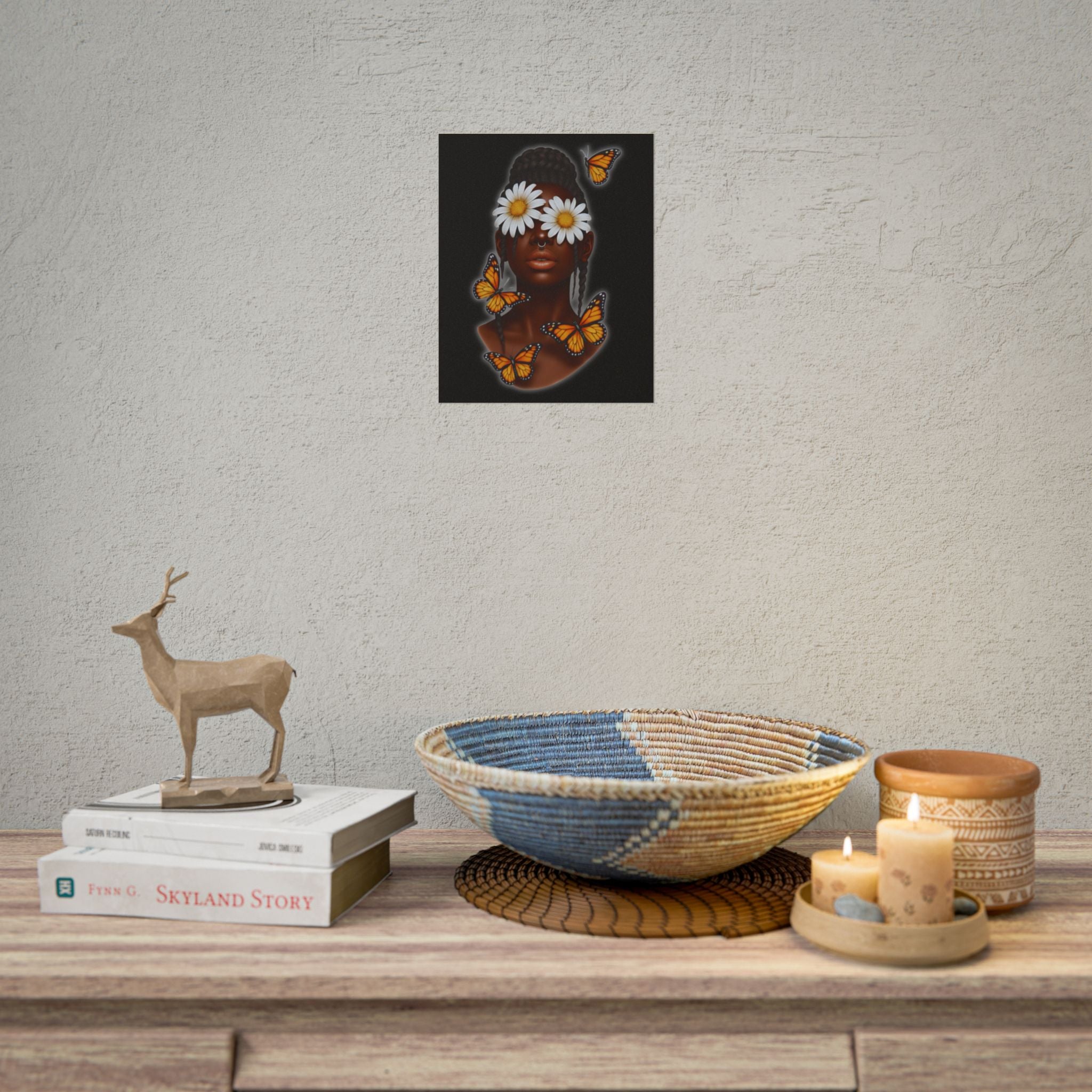 Daisy Butterfly Poster