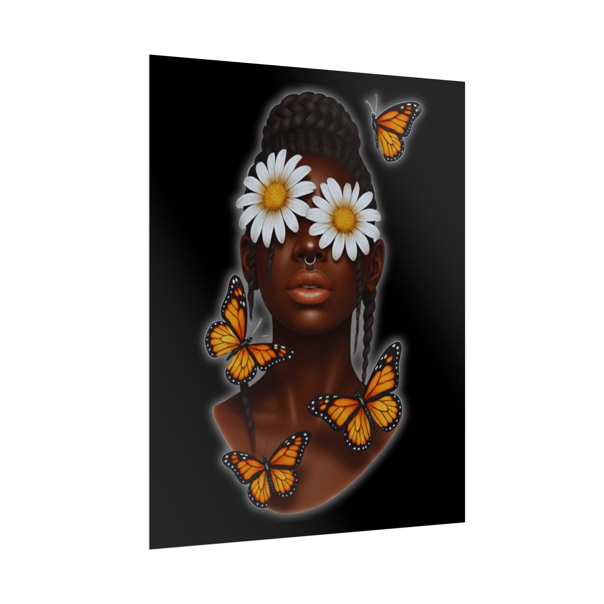 Daisy Butterfly Poster
